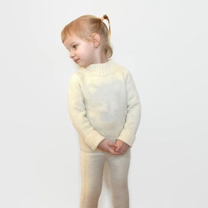 Knitted sweater for kid Knitted alpaca pullover Warm winter jumper Wool pullover cardigan jacket toddler infant baby girl boy black white
