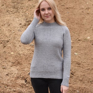 Strickpullover für Frauen Alpaka warm Pullover Strickwolle Zopfmuster Strick Winter Top Pullover für Frauen schwarz grau blau