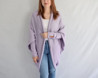 Knitted cotton sweater Knitted cocoon cardigan Knitted organic cardigan Oversized sweater for women Knitted loose sweater Sweater coat wrap