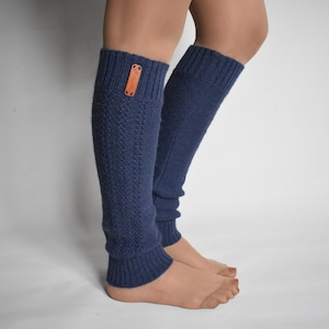 Alpaca leg warmers Knitted leg warmers for women Warm long wool socks Knitted dance socks Knitted wool leg warmer flip flop yoga socks image 2