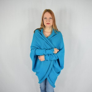 Knitted oversized alpaca sweater coat Wool cocoon cardigan for women Wool sweater coat Knitted loose sweater Boho open cardigan Warm wrap