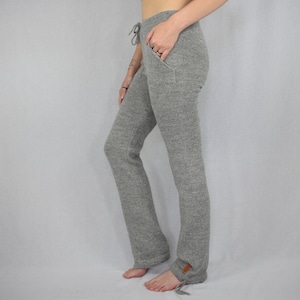 Gestrickte Alpaka Hose Gestrickte Wolle Hose Gestrickte warme Jogger Gestrickte Alpaka Jogginghose Hose mit lockerer Passform Hose für Yoga Freizeithose