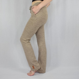 Gestrickte Frauenhose Gestrickte Wollhose Gestrickte warme Jogger Alpaka Hose Gestrickte Alpaka Jogginghose Relaxed Fit Hose Yoga Sporthose