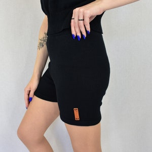Knitted cotton women shorts Knitted organic short pants Summer high waist shorts boxers Spring mini yoga shorts Sleeping organic shorts
