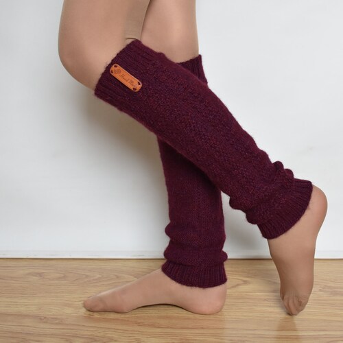 Black Leg Warmers Alpaca Wool Knit Leg Warmers for Baby Etsy