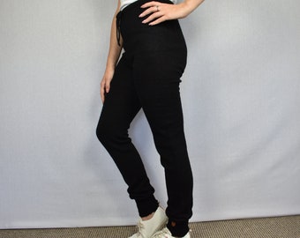 Alpaca pants Knitted wool sweatpants Knitted warm trousers Knitted warm joggers Knitted pants for women Relaxed fit pants Yoga Sports pants