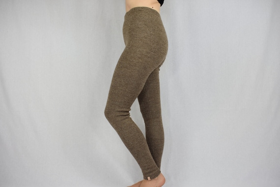 Knitted Alpaca Leggings Knitted Skinny Pants Knitted Warm Leggings