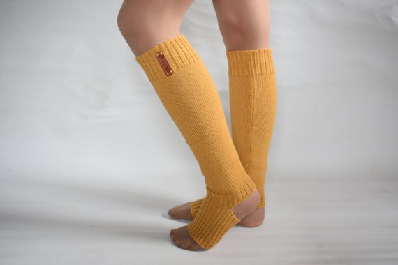 Buy Knitted Wool Leg Warmers Knitted Alpaca Leg Warmers With Heel Online in  India 