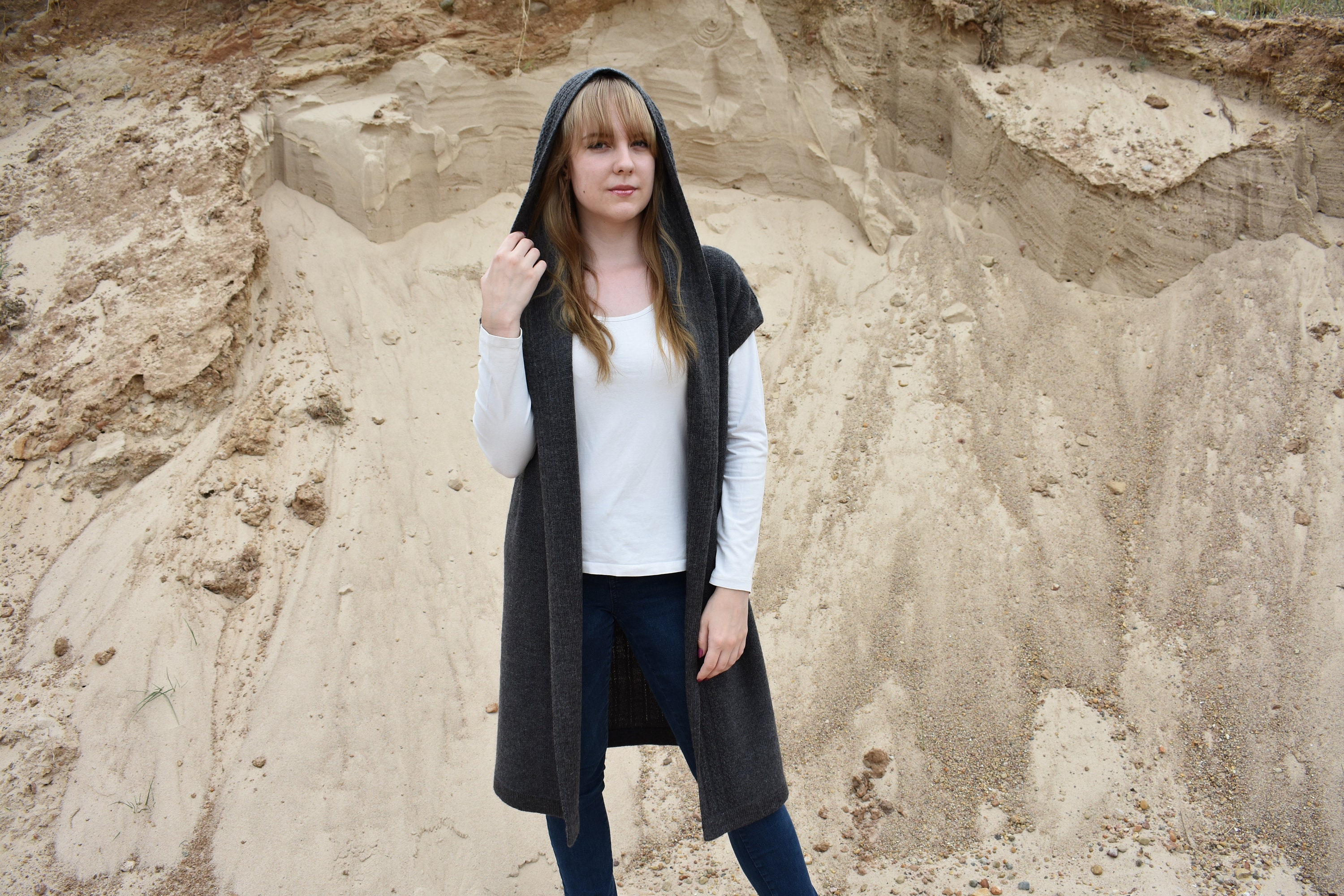 Cardigan Long Sans Manches Pour Femme - Grandes Tailles, Style Décontracté Et Confortable