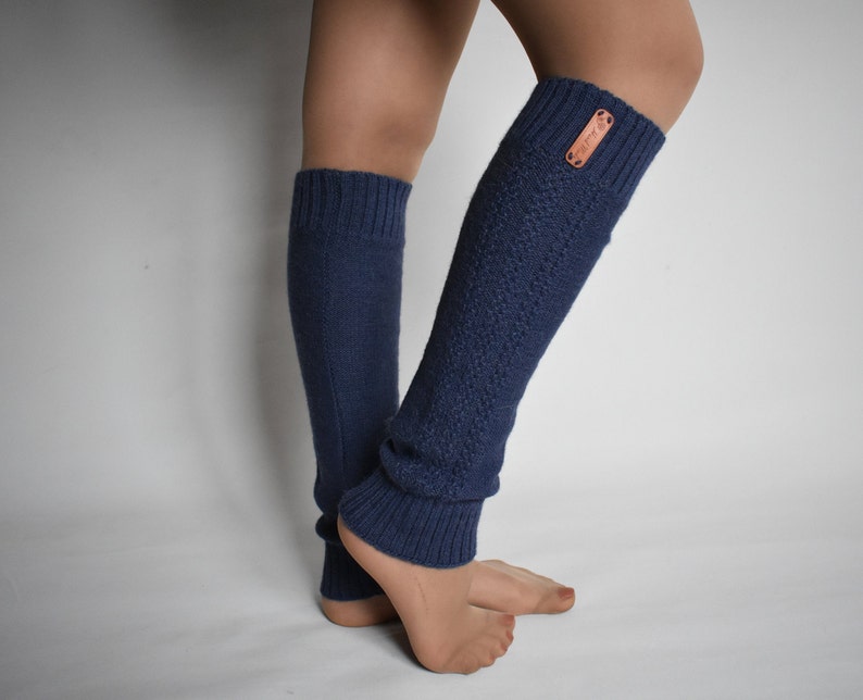 Jambières en alpaga Jambières tricotées pour femme Chaussettes chaudes et longues en laine Chaussettes de danse tricotées Jambières en laine tricotées tongs Chaussettes de yoga image 3