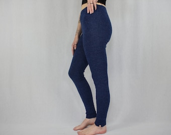 Gestrickte Alpaka Leggings für Frauen, Wolle Röhrenhose, Slim Fit Hose