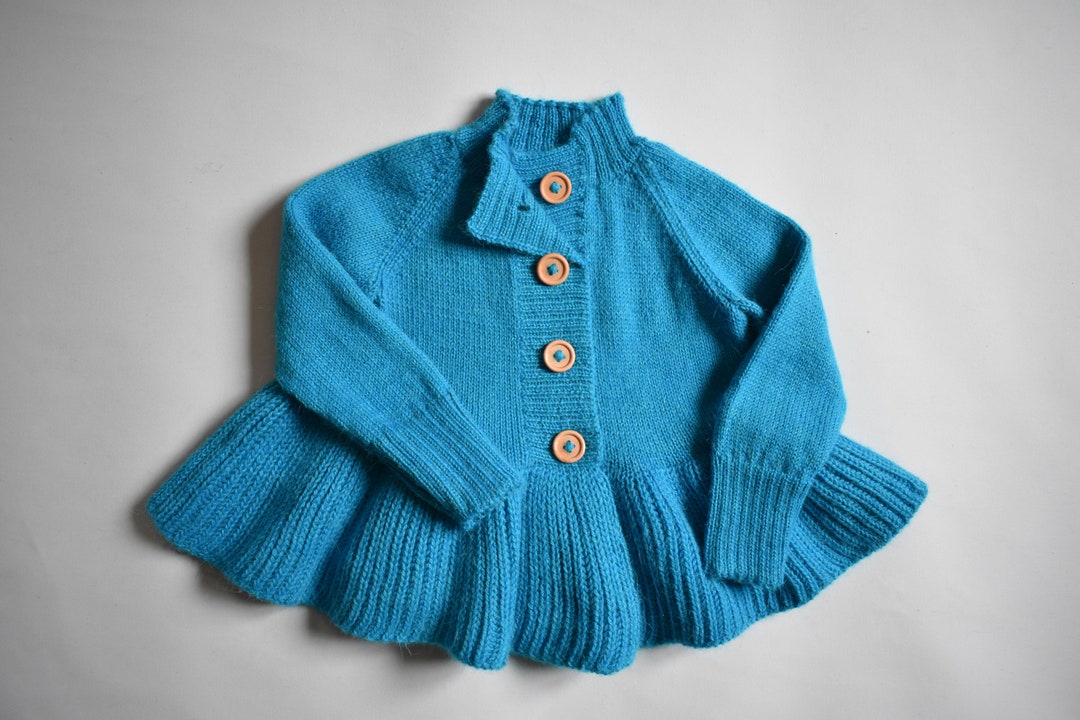 WOOL ALPACA Knitted Cardigan for Kid Sweater With Buttons Warm - Etsy