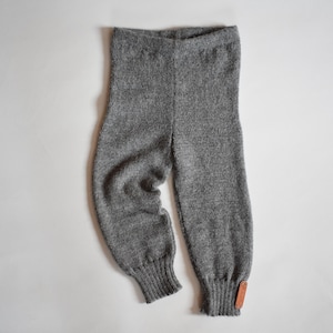 Knitted leggings for kid Alpaca pants for kid Wool trousers sweatpants for newborn baby toddler infant boy girl black pink blue