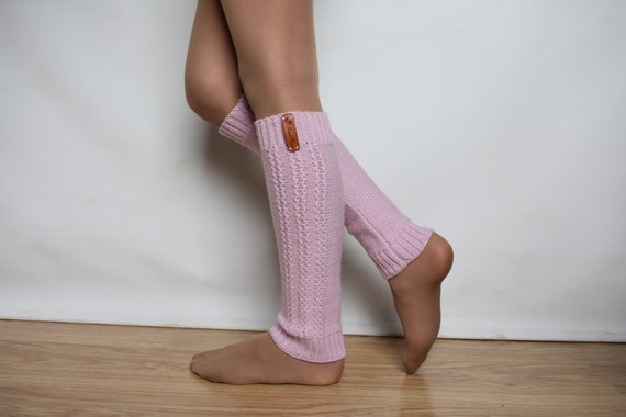 Alpaca knitted leg warmers for kid Wool warm long yoga toeless socks dance socks boot toppers girl boy baby toddler gray white black pink