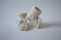 Knitted baby booties for newborn Alpaca warm long socks Knitted wool booties Knitted alpaca socks Crib shoes baby Gift for newborn boy girl product logo