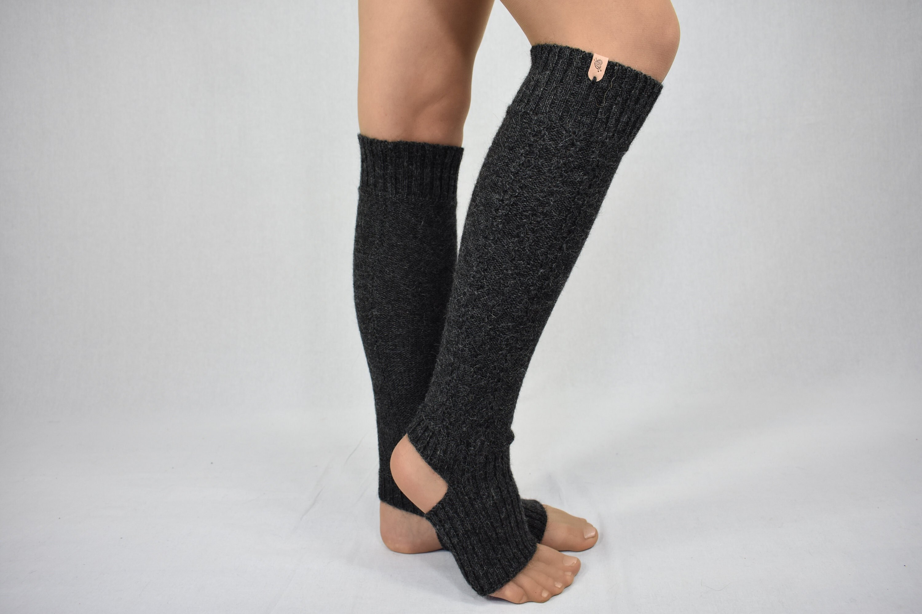 Black Yoga Socks, Yoga Leg Warmers, Knit Socks, Toeless Socks, Dance Socks,  Knee High Socks, Yoga Gift, Black Socks, Pilates Socks, Gift 