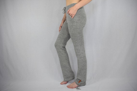 Knitted alpaca pants Knitted wool trousers Knitted warm joggers  Knitted alpaca sweatpants Relaxed fit pants Pants for yoga Casual pants