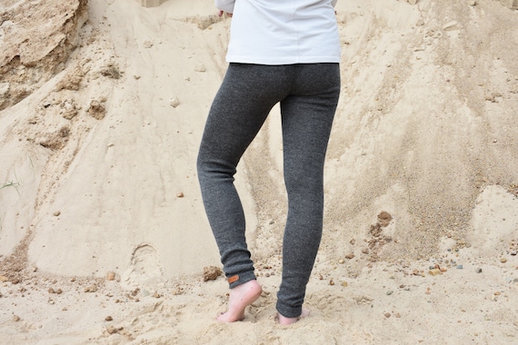 WOL ALPACA gebreide warme legging voor dames skinny broek -  België