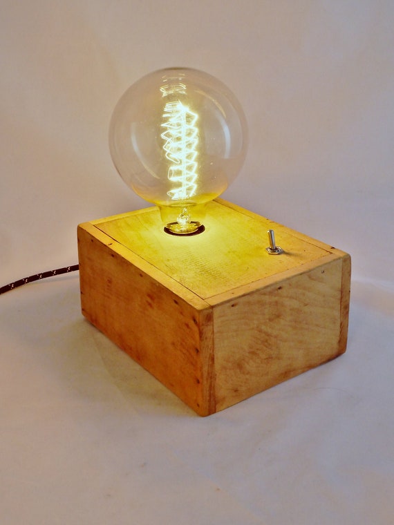 Wooden box lamp deals