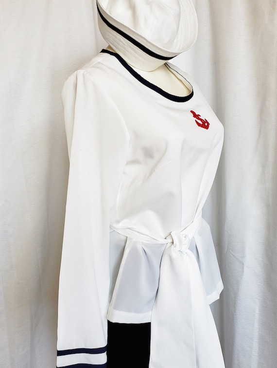 AHOY, Sailor Gal...NAVY Blouse & Cap 1960's