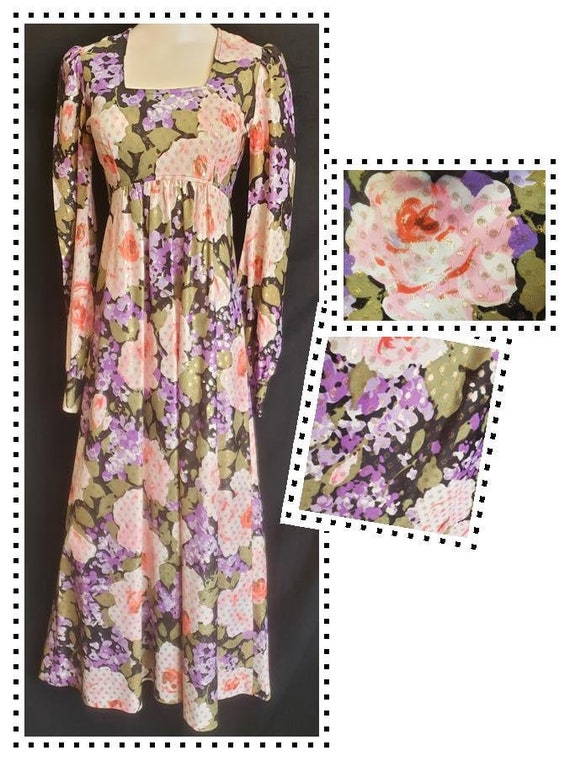 1960's PECK & PECK Flower-Child Maxi Dress