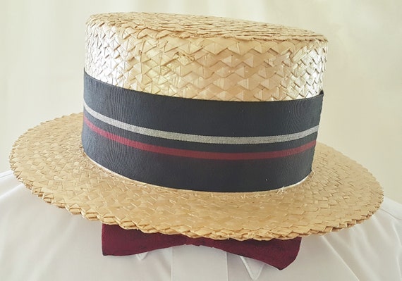 SENNIT Straw Vintage Boater - 1920's