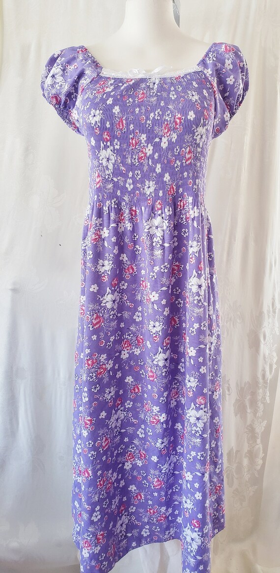 Flower-Power Mod MAXI 1970's Dress