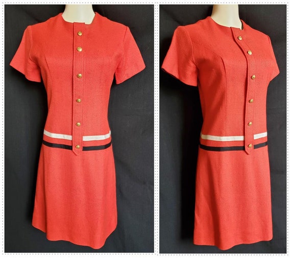 Mad Men RED Linen Chemise