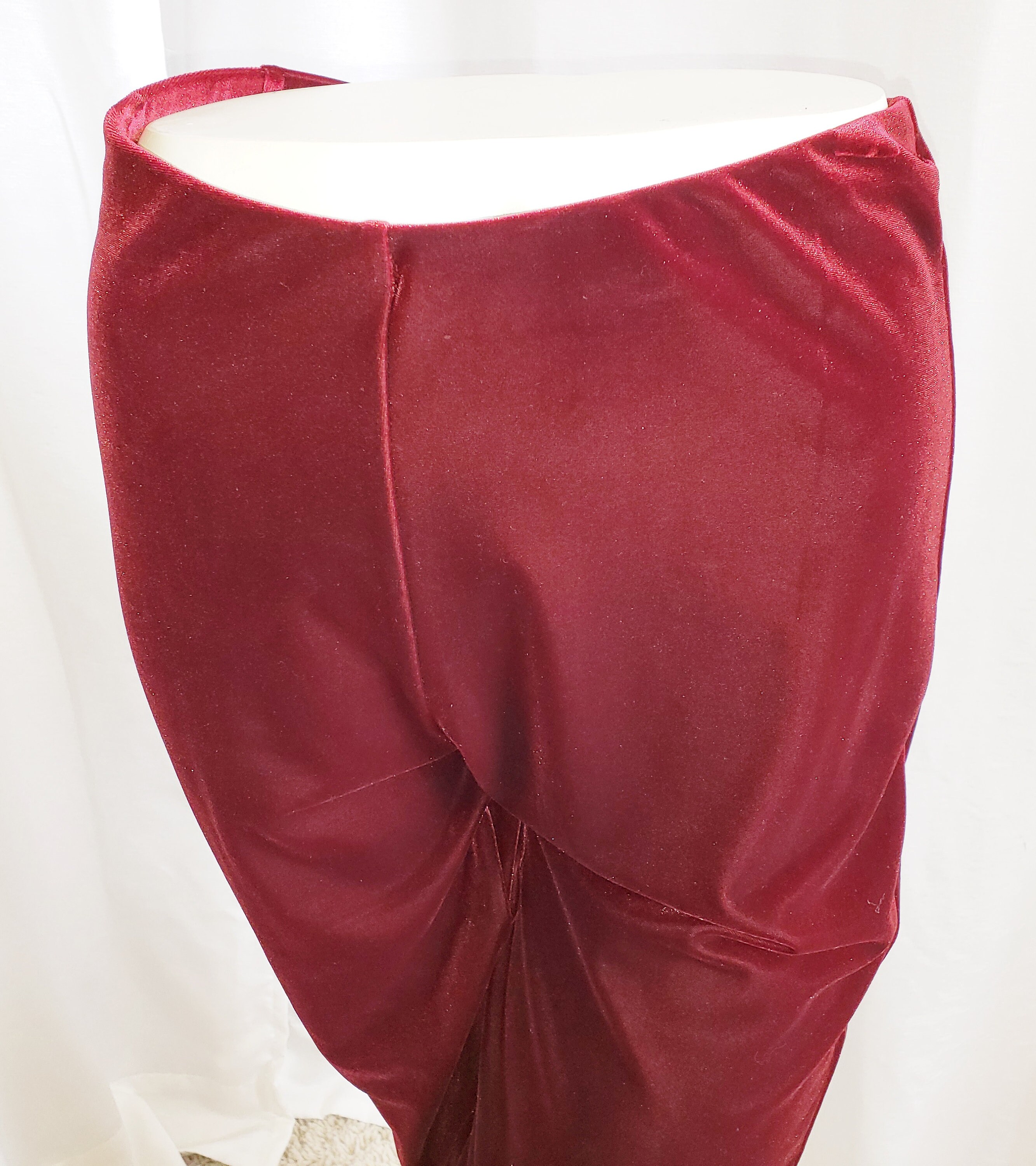 Jewel-colored Burgundy Velvet Shimmery Slacks | Etsy