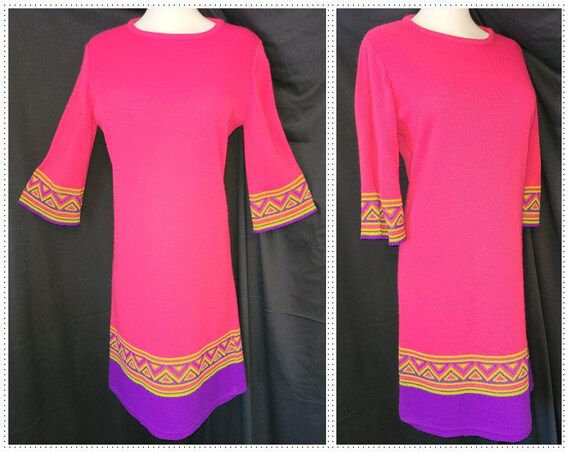 1970's GROOOOVY Sweater Dress