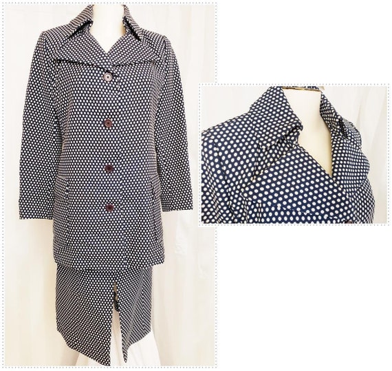 1970's Dotted-Delight Walking Suit