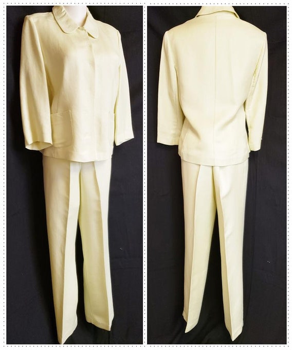Linen Lime-Light Emma James Pant Suit - Mid-Centur