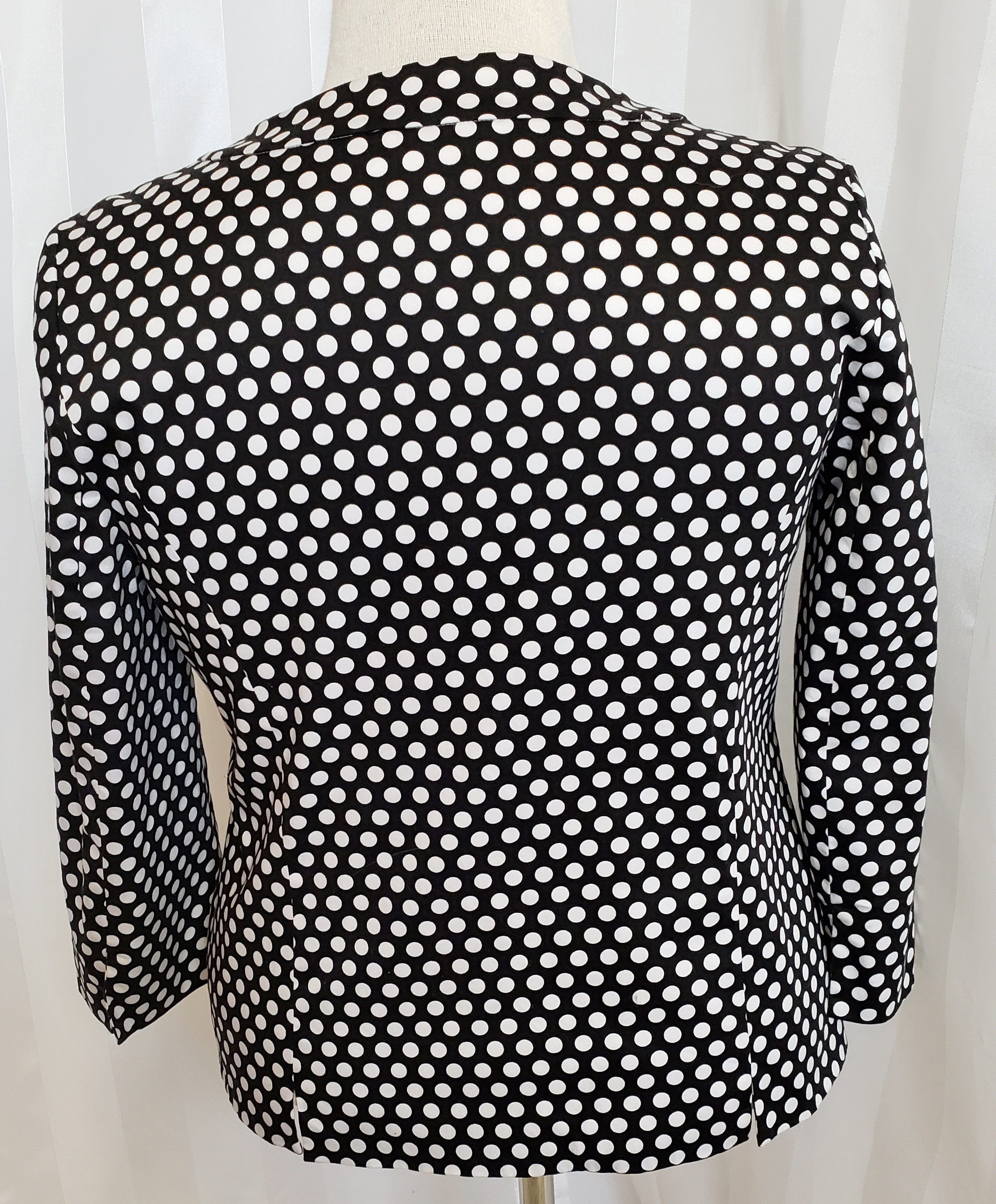 Laura Ashley Happy Black & White Polka Dot JACKET | Etsy