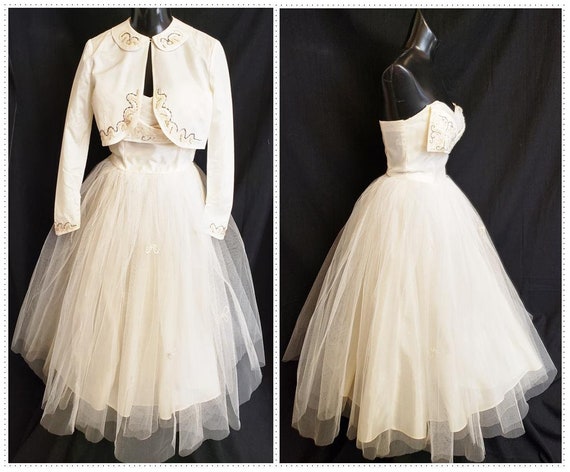 1960's TEA LENGTH Wedding, Prom or Party Dress