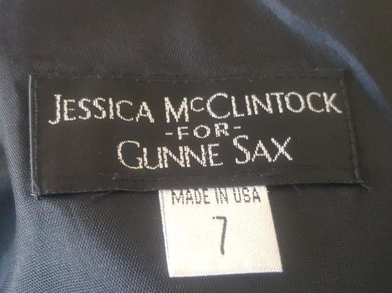 GUNNE SAX, Jessica McClintock Long Ruffled Black … - image 2