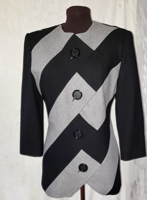 AMEN WARDY Geometric Wool Jacket 1970's