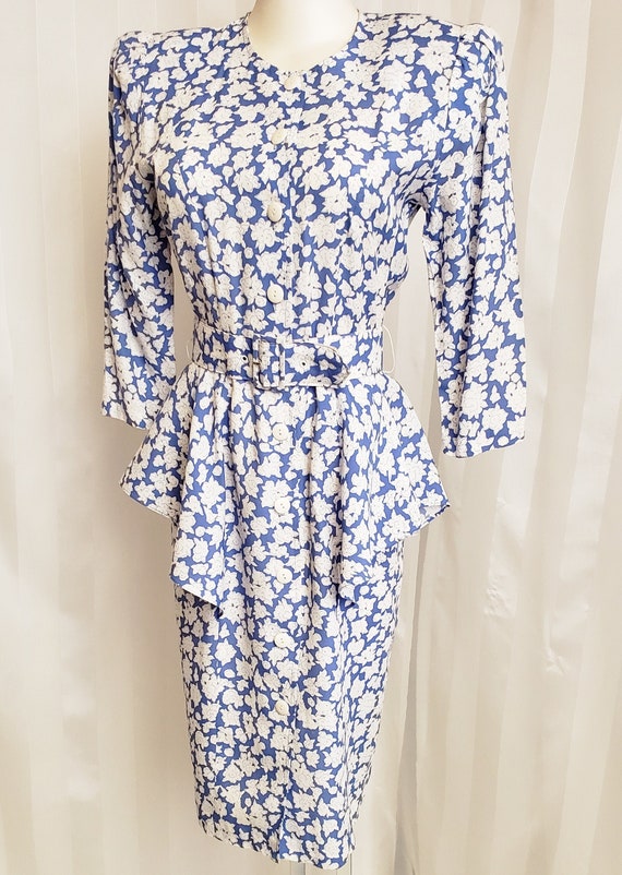 Classic 1940's-Style Perky Peplum Dress