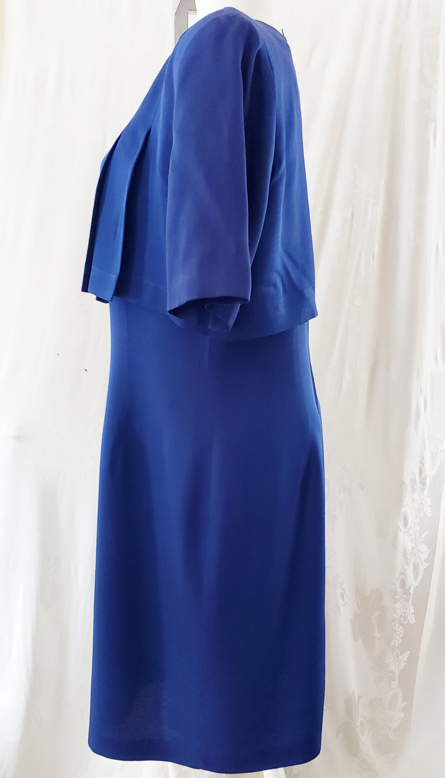 Royal Blue Crop-Top Dressy Dress Sz 14 1960's | Etsy