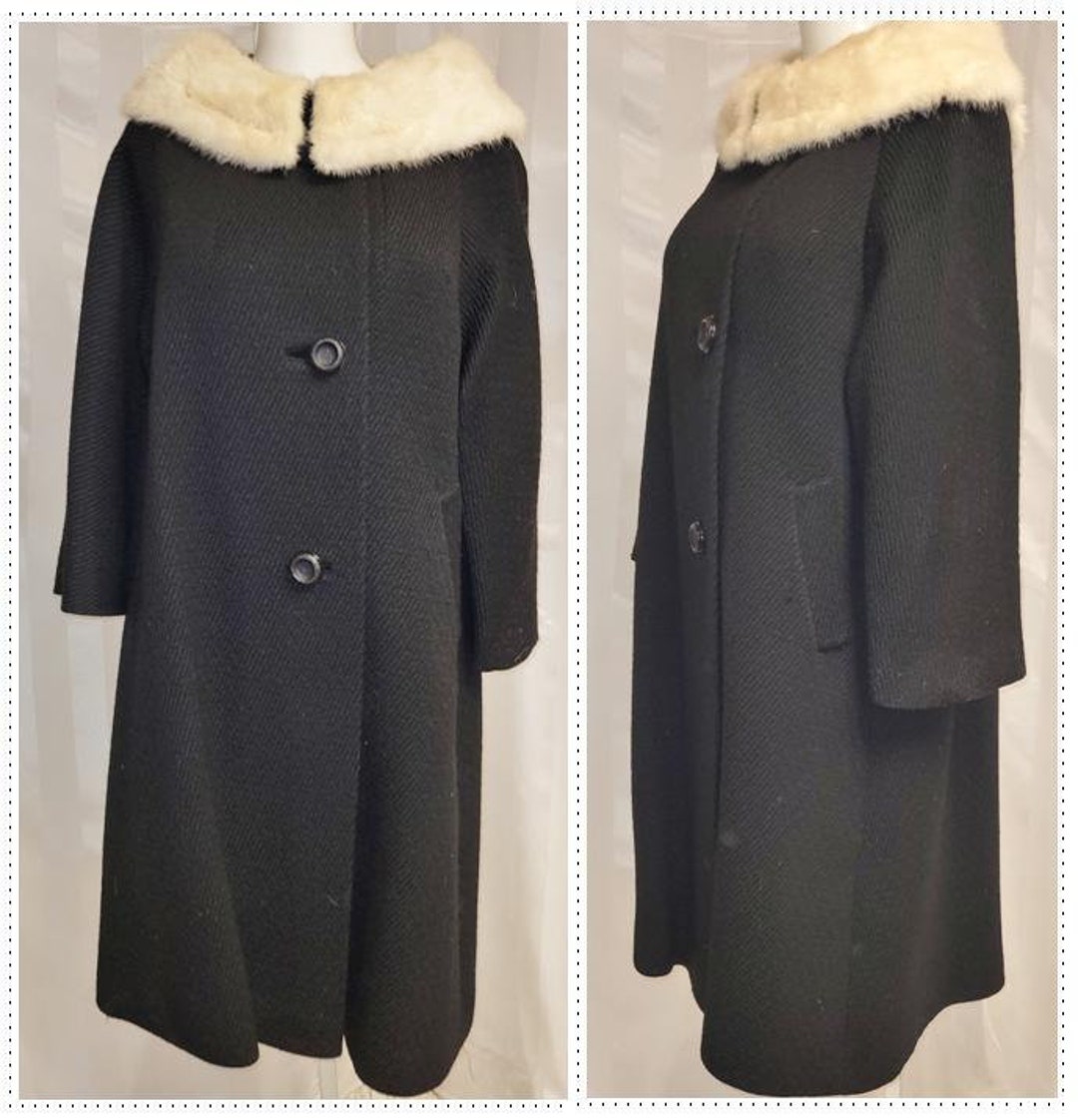 1950's 60's Lepshire Dress Coat With Mink Collar - Etsy