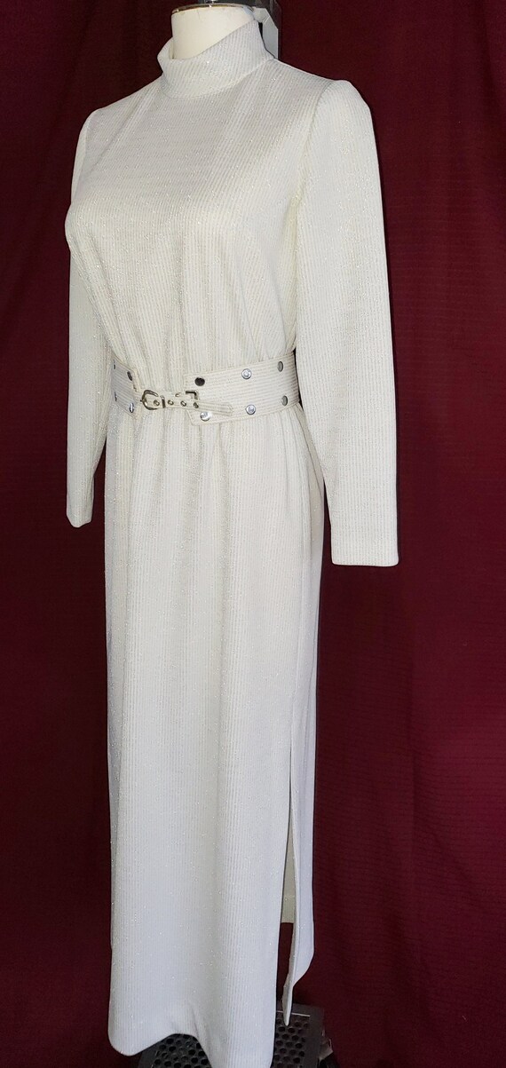 Sparkly, Shimmering Silver Lamé Dress - 1970's Era