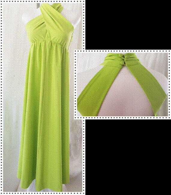 Chartreuse Summer MAXI Dress 1960's