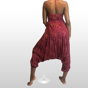 Paisley Pattern Harem | Harems | Harem Pant Converts to Harem Jumpsuit | Light and Fluid Jumper | Loungewear | Yoga | Dancewear | Very Cute