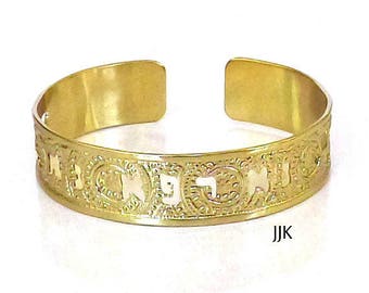 Religious Jewelry, Healing Prayer, Bible Jewelry, Judaica Jewelry, Jewish Jewelry, Hebrew Jewelry, Gold Cuff, Handmade In Israel