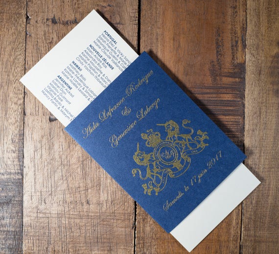Passport And Boarding Pass Wedding Program Destination Etsy