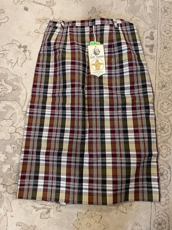 Vintage Summer Madras Woven Skirt