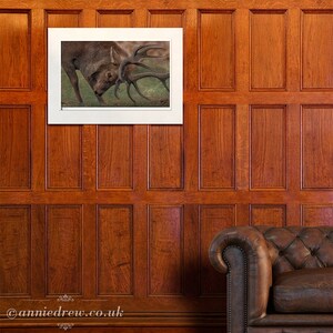 Wildlife Art Print, Stag image 3