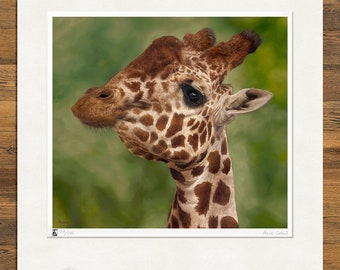 Wildlife Art Print, Giraffe