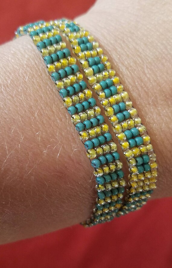 Beaded wrap bracelet with clasp Etsy