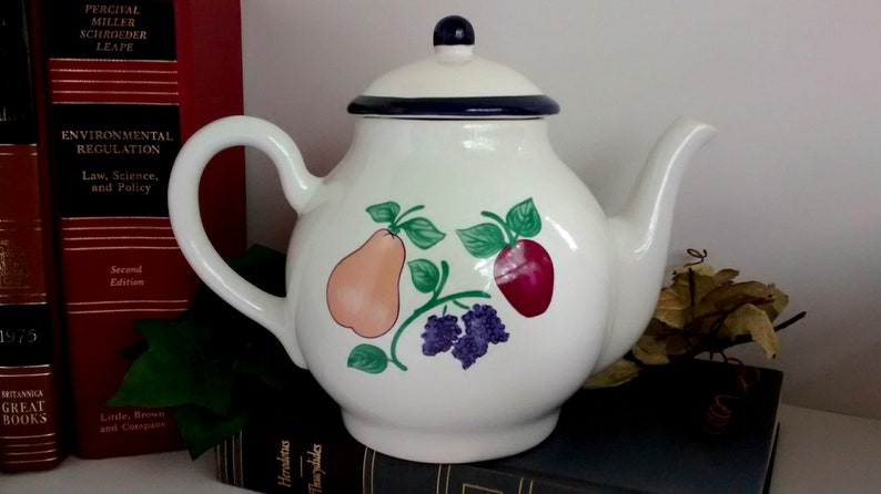 Princess House Orchard Medley Teapot w Lid