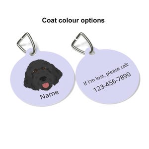 Standard Poodle (puppy clip) ID Tag Personalized
